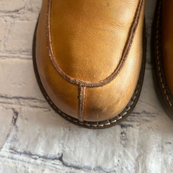 BIRKENSTOCK VTG TIMMINS CAMEL TAN LEATHER OXFORDS SIZE 42 GERMANY FOOTBED - Picture 3 of 12